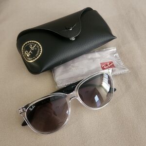 Ray-Ban Transparent Sunglasses with Black Case